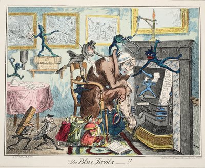 De Blauwe Duivels, gepubliceerd 1835 door George Cruikshank
