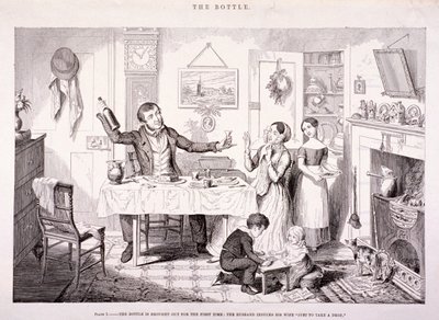 De fles door George Cruikshank