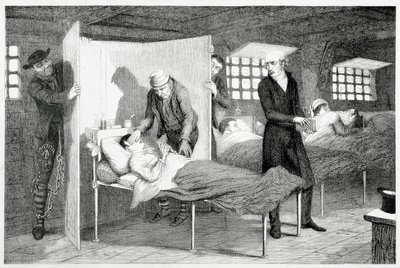 De jongen sterft op het transportschip door George Cruikshank