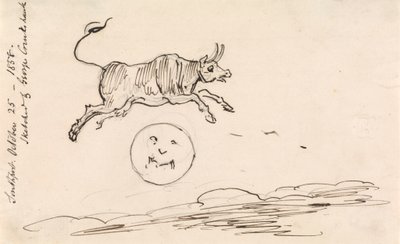 De koe springt over de maan door George Cruikshank