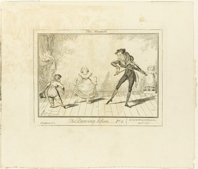 De dansles, deel 2: De minuet door George Cruikshank