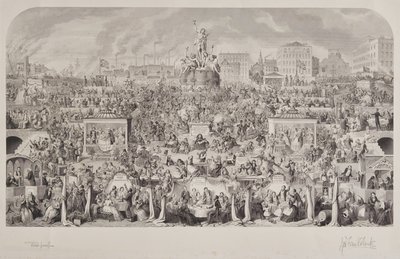 De drinkgewoonten van de samenleving of aanbidding van Bacchus door George Cruikshank