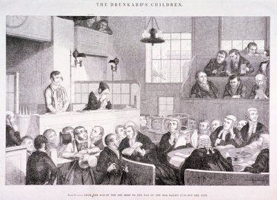 De kinderen van de dronkaard, c1847 door George Cruikshank
