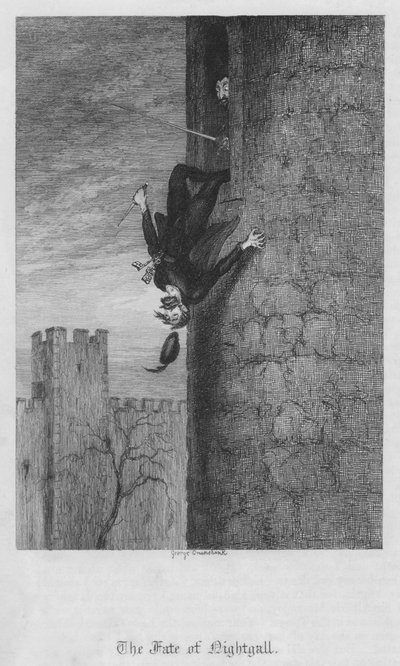 Het lot van Nightgall (gravure) door George Cruikshank