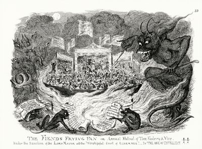 De Duivels Braadpan, of Jaarlijks Festival van Dwaasheid & Ondeugd onder de Sanctie van de Burgemeester en het Eerwaardige Hof van Schepenen! In het Tijdperk van Intellect! door George Cruikshank