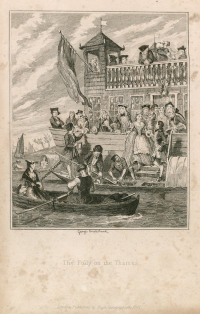 De dwaasheid aan de Theems door George Cruikshank