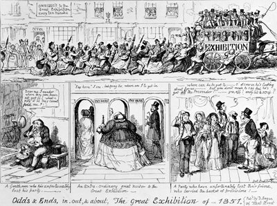 De Grote Tentoonstelling van 1851 in Hyde Park, Londen door George Cruikshank