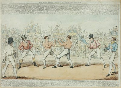 De grote wedstrijd tussen Randall en Martin door George Cruikshank