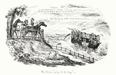De paarden gaan naar de honden door George Cruikshank