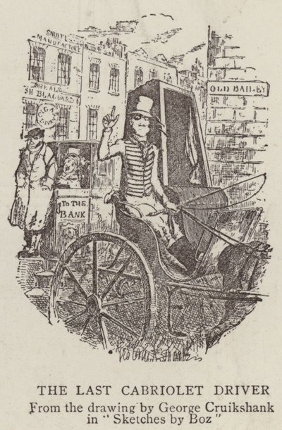 De Laatste Cabriolet Chauffeur door George Cruikshank
