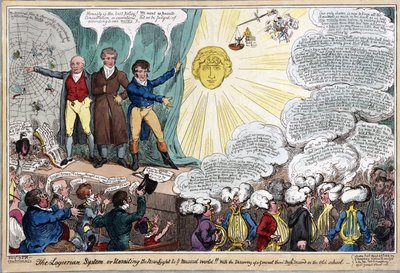 Het Logieriaanse systeem, of het onthullen van het nieuwe licht aan de muzikale wereld!! Met de ontdekking van een algemene basdiscrepantie in de oude school, uitgegeven 1818 door George Cruikshank