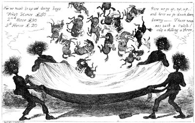 Het Monster Veegt, een Toss Up voor de Derby, 19e eeuw door George Cruikshank