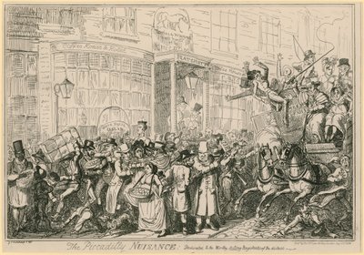 De Piccadilly Overlast: opgedragen aan de waardige werkende magistraten van het district door George Cruikshank