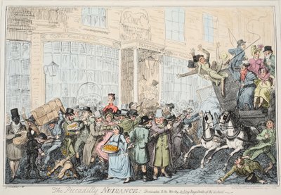 De Piccadilly Overlast, gepubliceerd 1936 door George Cruikshank
