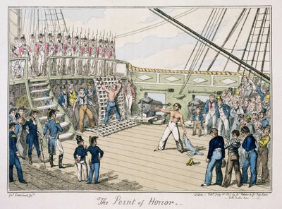 Het Punt van Eer, gepubliceerd 1825 door George Cruikshank