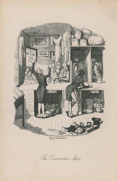 De pandjeswinkel door George Cruikshank