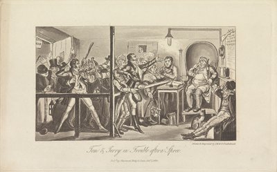Tom & Jerry in Problemen na een Uitspatting door George Cruikshank