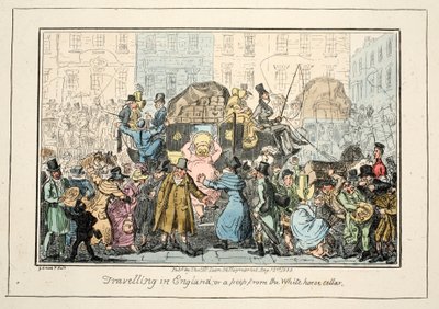 Reizen in Engeland - of een blik vanuit de White Horse Cellar, uitgegeven 1835 door George Cruikshank