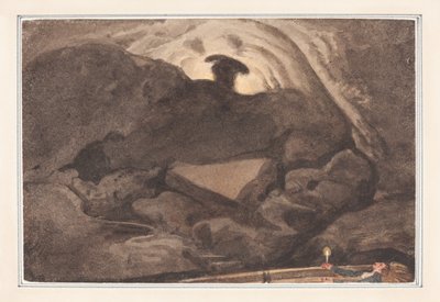 Scène in een grot door George Cumberland