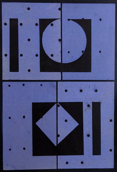 Collage, Blauwe Mercato door George Dannatt