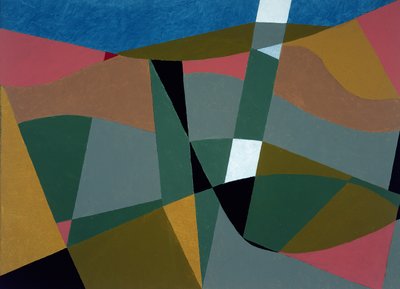 Landschap met schachten door George Dannatt