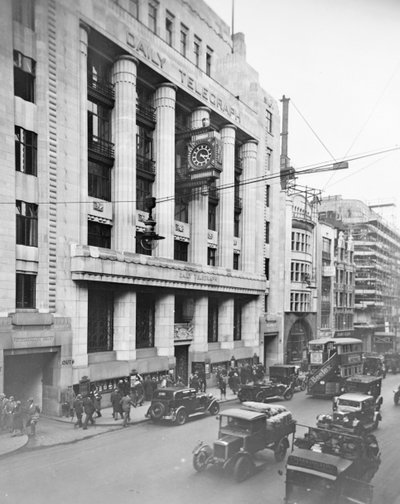 Het Daily Telegraph gebouw, Fleet Street, City of Westminster, Londen, begin jaren 1930 door George Davison Reid