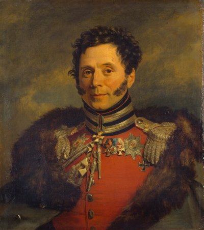 Portret van generaal Nikolai Ivanovich Depreradovich 1767-1843, voor 1825 door George Dawe