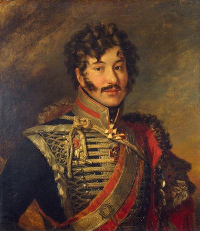 Portret van generaal Sergey Nikolayevich Lanskoy 1774-1814, voor 1825 door George Dawe