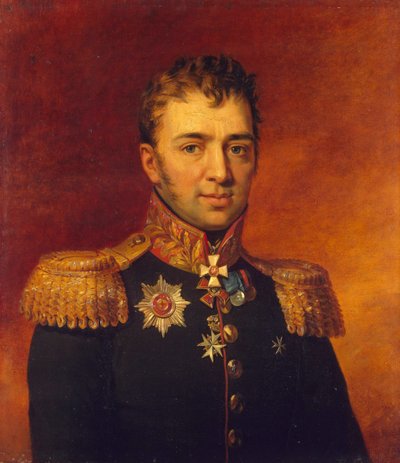 Portret van Pyotr Gavrilovich Likhachov 1758-1813, voor 1825 door George Dawe