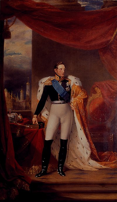 Portret van Tsaar Nicolaas I van Rusland door George Dawe
