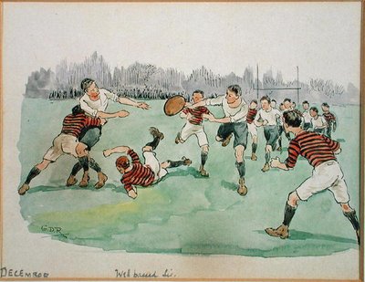 De Maand December: Rugby door George Derville Rowlandson