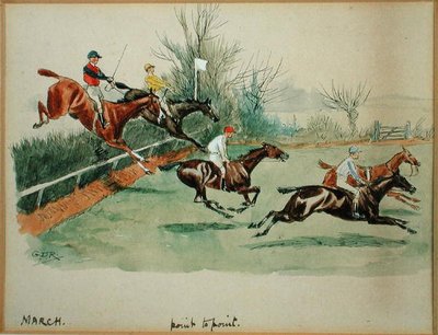 De Maand Maart: Point to Point door George Derville Rowlandson