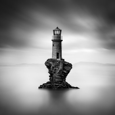 De vuurtoren van Solitary Rock door George Digalakis