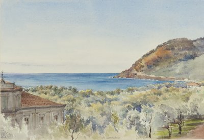 In San Remo kijkend naar het westen, 29 november 1877 door George Douglas Tinling