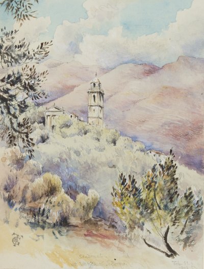 Kerk van San Donato, Varezzo, nabij San Remo, 11 februari 1878 door George Douglas Tinling