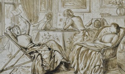 Verveling, ca. 1880-90 (pen & inkt) door George du Maurier