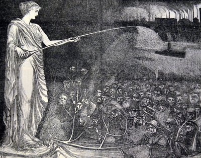 Tabak gezien als een troost voor de armen, 1869 door George du Maurier