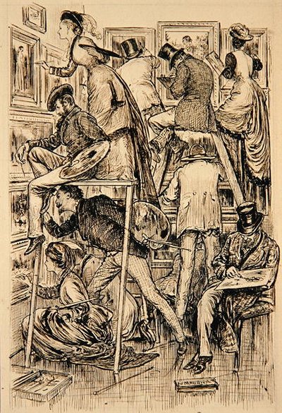 Vernisdag bij de Royal Academy door George du Maurier