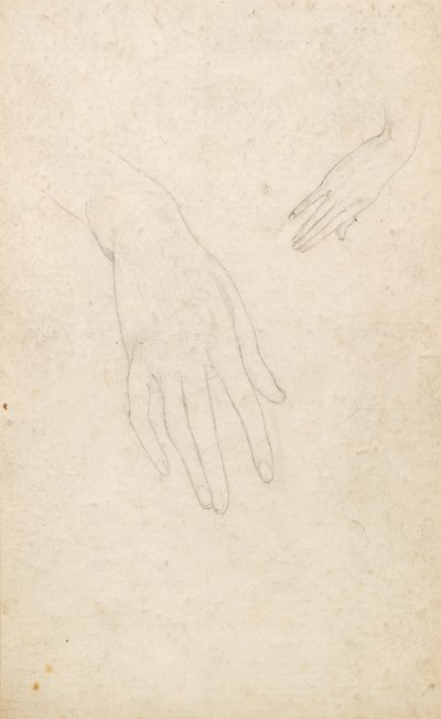 Studie van de handen door George Dutch Davidson