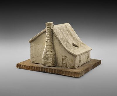Blokhut Inktpot, ca. 1900 door George E. Ohr