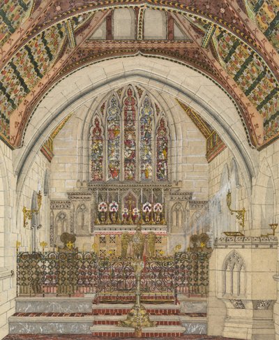 Ontwerp voor Polychromatische Decoratie van een Kerk door George Edmund Street