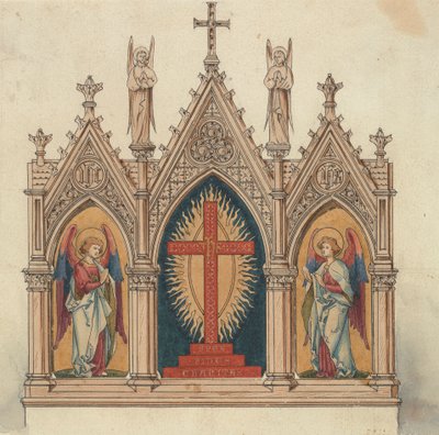 Ontwerpen uitgevoerd voor Jones en Willis, metaal- en houtbewerkers en kerkmeubelfabrikanten uit Birmingham en Londen door George Edmund Street