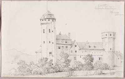 Kasteel Oberlahnstein, Rijn door George Elbert Burr