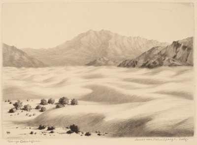 Duinen bij Palm Springs, Californië (nr.2) door George Elbert Burr