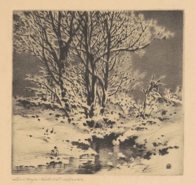 Eerste sneeuw (nr. 1) door George Elbert Burr