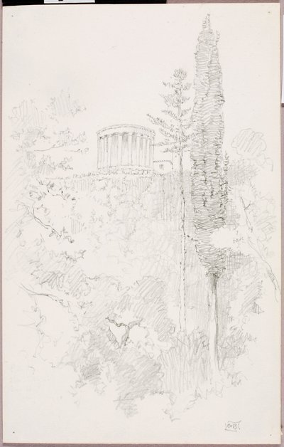 Tempel van de Sibillen, Tivoli door George Elbert Burr