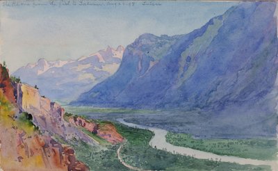 De Rhône van het pad naar Salvari (Zwitserland) door George Elbert Burr