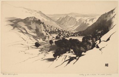 Vallei van de Lledr, Noord-Wales (nr.1) door George Elbert Burr