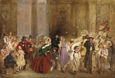Een Schets voor Het Hoofdpostkantoor, Eén Minuut voor Zes door George Elgar Hicks