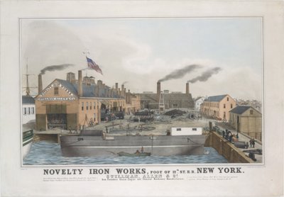 Novelty Iron Works, Voet van 12th St. E.R. New York door George Endicott